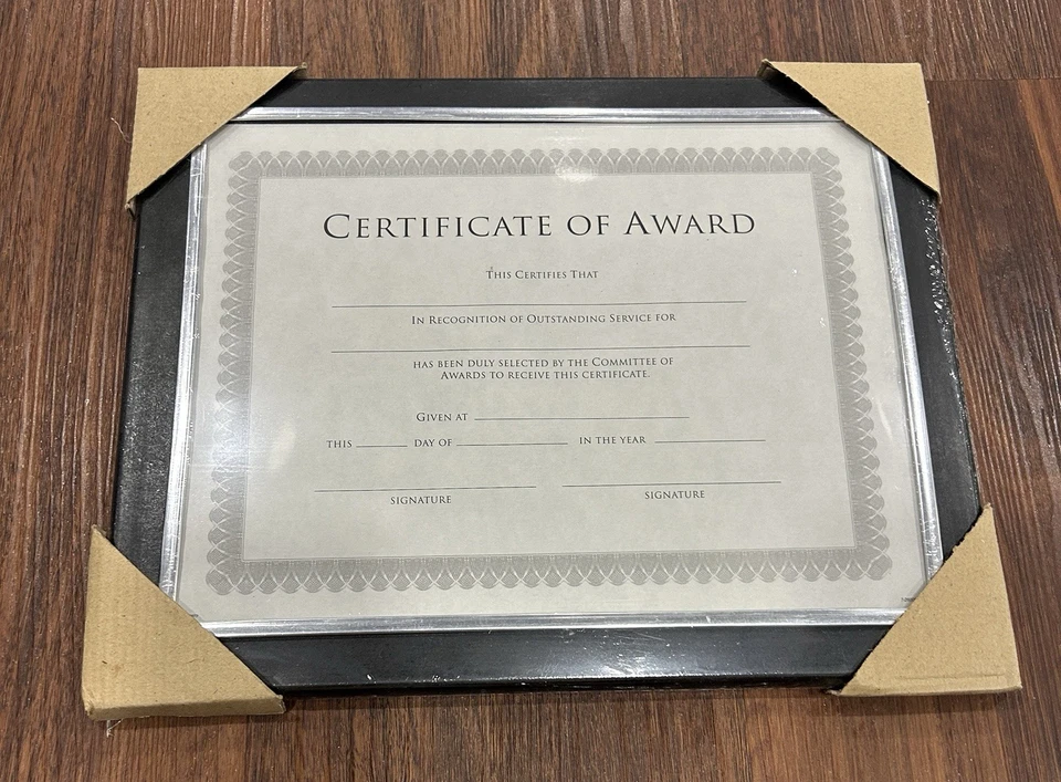 "Marco de madera para certificado de premio negro y plata 10,5"" * 13"" nuevo" Foto 1 de 4