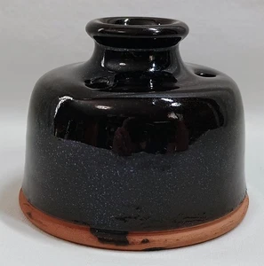 Tintero de cerámica vintage Old Sturbridge Village Redware Tsanjoures - Imagen 1 de 3