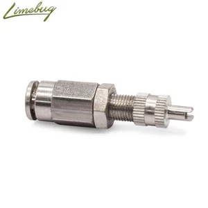 Válvula de inflado/neumático de montaje Schrader de conexión push de línea de aire de 1/4"  - Imagen 1 de 1