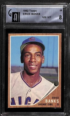 1962 TOPPS NO25 Эрни Бэнкс GAI 8 почти как новая 10176994  - Изображение 1 из 3