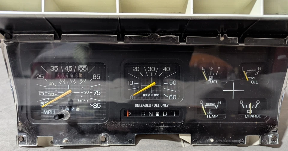 1980-1986 FORD F150 F250 F350 Bronco GAS TAC Speedometer Cluster 74K OEM SPEEDO - Image 1 of 4