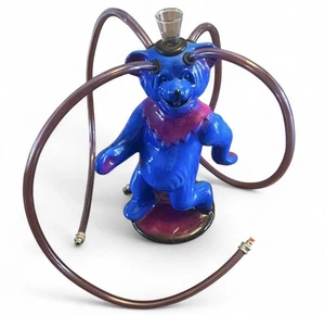 Vintage Graffix Style Grateful Dead Dancing Bear Bong Signed (read Descr) - Picture 1 of 7