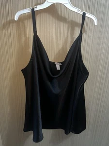 Camiseta sin mangas para mujer talla grande Ava & Viv negra cuello redondo talla 3X - Imagen 1 de 4