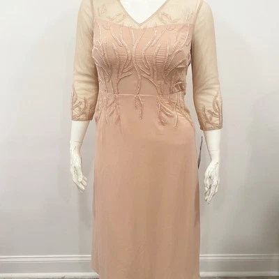 JS Collections Violetta Tea Length Dress Size 8 NWT Wedding Mother Of Bride Gown - Image 1 of 4