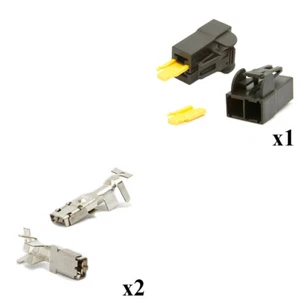 Kit Connector Power Male 2 Way Black - Picture 1 of 1