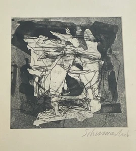 Original Emil Schumacher Handsigniert Seltene Radierung Kunst Bild Rarität - Bild 1 von 8