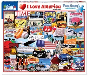 White Mountain Puzzles I Love America 1000 Teile Puzzle 760 mm x 610 mm - Bild 1 von 1