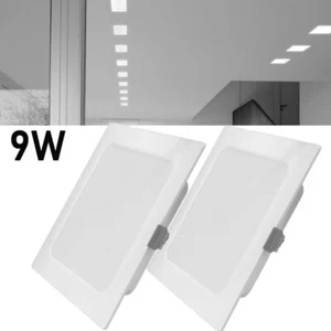 2X LED Panel Einbaustrahler 230V Spot Einbauleuchten 9W Kaltweiß Deckenleuchte - Bild 1 von 12