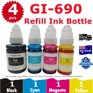 4X Compatible GI690 GI-690 Refill Ink Bottle For Canon G2600 G3600 G4600 G4610 - Picture 1 of 1