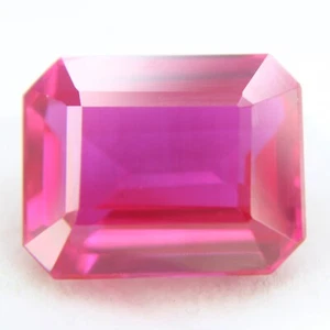 Piedra anillo piedra con forma de esmeralda de berilo rosa natural piedras preciosas sueltas certificadas de 17,30 quilates - Imagen 1 de 4