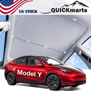 Sun Shade Roof for Tesla Model Y Heat Insulation Foldable w/ Ice-Crystal Coating - Picture 1 of 8