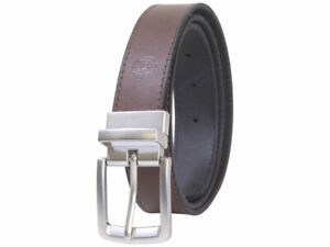 Timberland Men's Belt Genuine Leather Classic Reversible Brown/Black