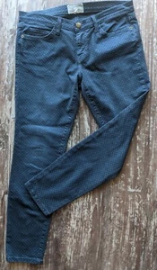Current/Elliott Stiletto Lake Polka Dot Blue Jeans Tag Size 30 actual 33x27 - Picture 1 of 13