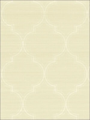 Шикарный кремовый травяной ткани обои Trellis узор - натуральное волокно - Изображение 1 из 2