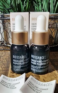2x Biossance Squalane + Copper Peptide Rapid Plumping Serum - 12ml Ea. NIB - Picture 1 of 6