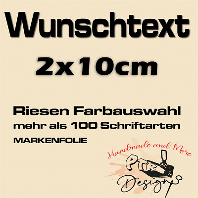 Wunschtext Aufkleber 2x10cm- Schriftzug Name Spruch Auto Boot LKW Auto Vorschau • 3.60€