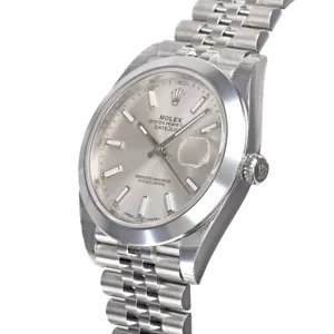 Rolex Datejust 41mm 126300 Steel Domed Bezel Jubilee Bracelet Silver Index Watch - Picture 1 of 4