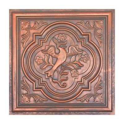 Patterned Ceiling Tiles Suspended Wall Panels for Hotel PL39 Rustic copper 10pcs - Image 1 of 4