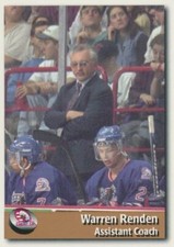 1995-96 Tri-City Americans Team Issue # WARREN RENDER