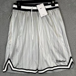 Nike Shorts Men Small Gray Dri-Fit DNA Basketball Pinstripe Sports DA5709-100 - Picture 1 of 11