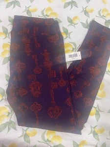 Lularoe Leggings Tc Tall Curvy Purple Keys Print Neu mit Etikett - Bild 1 von 4