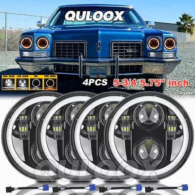 4PCS DOT 5 3/4" 5.75 LED Headlights HI/LO DRL For Oldsmobile 442 98 F85 Cutlass Foto 1 de 4