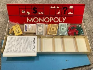 Juego de mesa Monopoly Parker Brothers 1961 vintage - estado usado 100% completo - Imagen 1 de 16