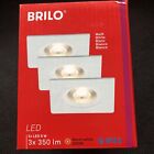 Briloner LED recessed spotlight white set of 3 recessed spot ceiling spotlight 3x5W warm white