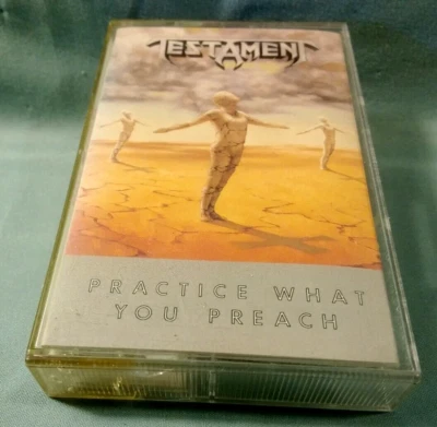 Testament, Practice What You Preach, 1989 Megaforce Records, Cassette Tape - Image 1 of 4
