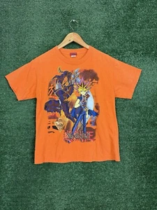 Vintage Yugioh Shirt Youth Large Orange Anime Kazuki Takahashi Its Time To Duel - Picture 1 of 11