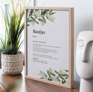 Definitionsposter "Bastler 2 | Geschenkidee | Personalisiert  | individuelles Bi - Bild 1 von 1