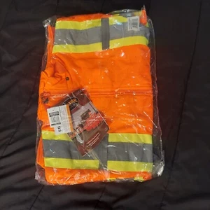 Pioneer Orange Medium Hoodie Hi- Viz Micro Zip Up Style V1060560U New - Picture 1 of 2