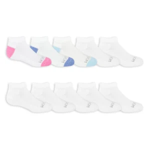 Fruit of the Loom Girls Cushion Low Cut Socks (10 Pack) - Picture 1 of 4