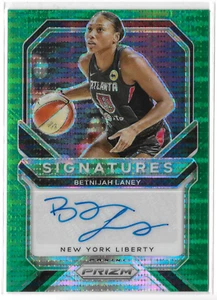 2021 Prizm WNBA Signatures Green Pulsar #7 Betnijah Laney #3/25 New York Liberty - Picture 1 of 2