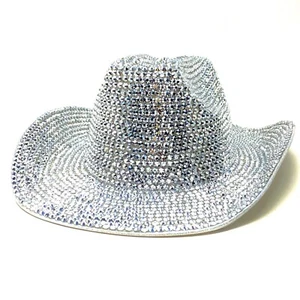 Disco Ball Cowboy Hat, Sparkly Concert for Music Festivals Cowgirl Hats - Picture 1 of 7