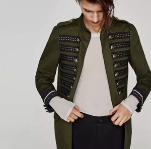 ZARA WOMAN Stunning Khaki Military Jacket Size S Small - Picture 1 of 7