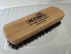 KIWI 6.5" Shoe & boot SHINE BRUSH HorseHair Blended brown bristles - Picture 1 of 4