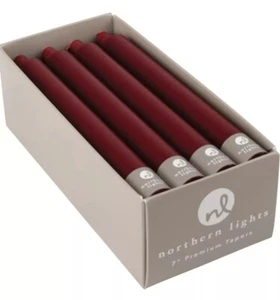 Northern Lights 7 pulgadas Premium velas cónicas carmesí (caja de 12) calidad  - Imagen 1 de 4