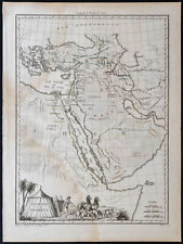 1812 - Moyen-Orient géographie des hébreux - Carte géographique ancienne, Lapie