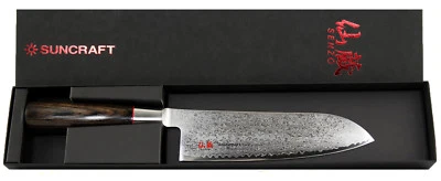 Couteau Damast Suncraft Senzo Classic Santoku 16,7 Cm Lame - 67 Couches - Photo 1/4