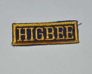 HIGBEE vintage/ Original PATCH / TAB 1950-60s Army/Navy - Foto 1 di 2