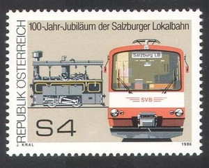 Austria 1986 Trains/Steam Engine/Tram/Rail/Railways/Transport 1v (n23665) - Picture 1 of 1