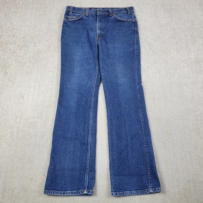 Pantalones de mezclilla vintage Levis 517 para hombre 36x31 azul corte bota naranja lengüeta desgastados EE. UU. AÑOS 80 Foto 1 de 4