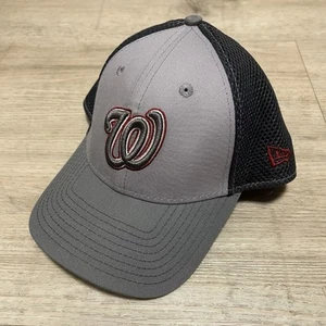 Washington Nationals New Era 3930 Hat Sz M/L Stretch Fit Gray Mesh MLB Baseball - Picture 1 of 7