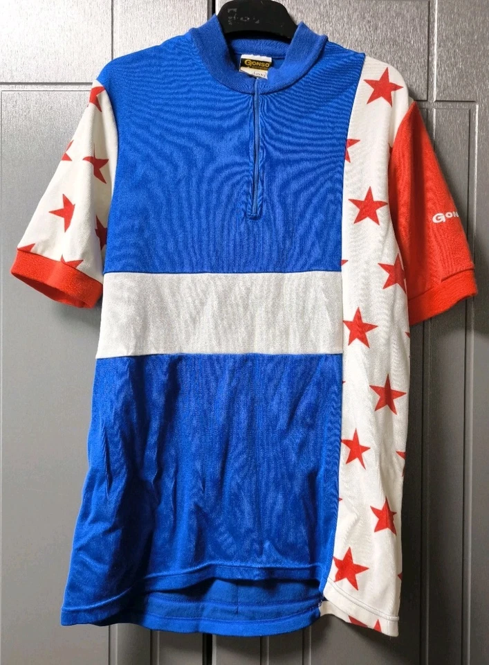 Camiseta deportiva vintage de ciclismo para hombre Gonso Dunova años 1980-1990 cremallera L Alemania Occidental Foto 1 de 4