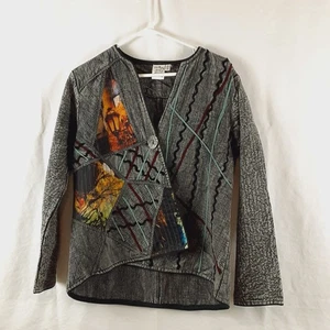 Parsley & Sage Womens Small Long Sleeved Blazer Stonewash Gray Autumn Fall - Picture 1 of 18