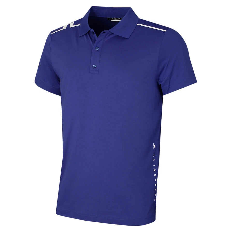 J.Lindeberg Men's Lionel Jacquard Wicking Stretch Golf Polo Shirt - Image 1 of 1