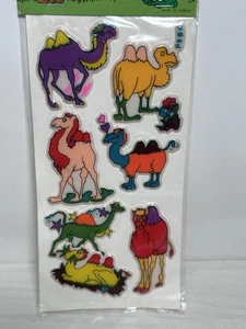 NEW Vintage CAMELS Puffy Vinyl Stickers SEALED 1 Sheet - Picture 1 of 7