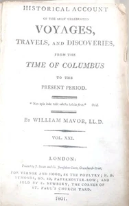 Old 1800s Voyages, Travels, and Discoveries, Vol. XXI William Mavor 1801 - Picture 1 of 8