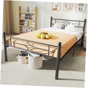 Bed Frame, Classic Metal Platform Bed Frame, Mattress Foundation with Twin - Picture 1 of 7
